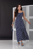 Vestido Longo Cut-Out Geometric