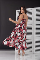 Vestido Midi Hibiscus Night