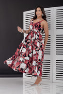 Vestido Midi Hibiscus Night