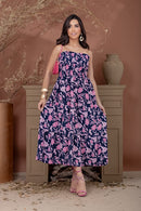 Vestido Midi Garden Navy