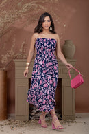 Vestido Midi Garden Navy