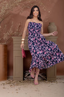 Vestido Midi Garden Navy